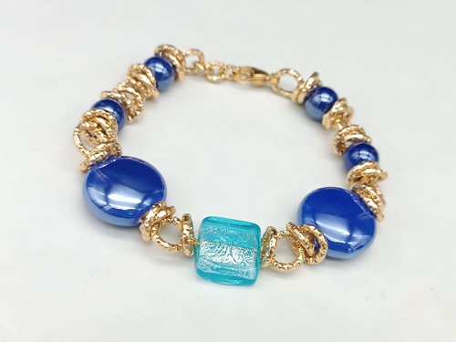 Bracciale donna blu - , oro