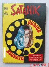 SATANIK n 160 Codice Segreto CORNO 1970 con adesivi ADESIVI
