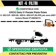 Kit 4 Filtri Tagliando per IVECO Daily IV Pianale Piatto/Telaio 35C13- 35C13/...