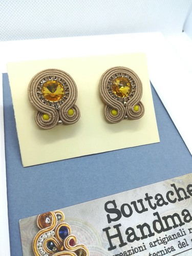 Orecchini soutache nei toni - soutache,