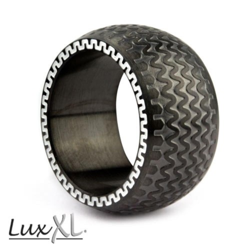 Anello acciaio inox largo - anello,