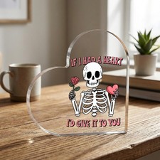 2D 1PC Heart Acrylic Plaque