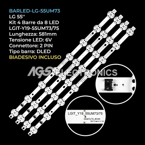 Kit barre strip led tv - strip, 8