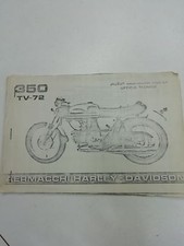 aermacchi harley davidson 350 TV-72 libretto uso e manutenzione 