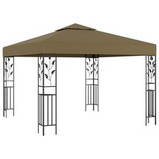 Gazebo Taupe Steel 9.8 x 9.8
