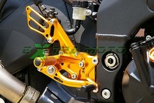 Pedane NERE arretrate regolabili racing KAWASAKI NINJA ZX-10R 2008 2009 2010