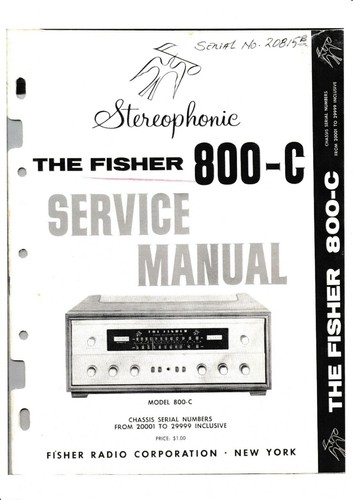Manuale servizio fisher 800 - servizio,