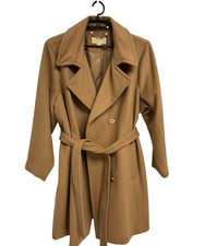 Michael Kors Donna Cappotto Trench Misto Lana con Cintura Taglie Forti 2X