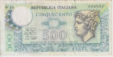 Banconota Italia P94r-6685 500