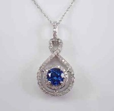 Ciondolo aureola tanzanite blu