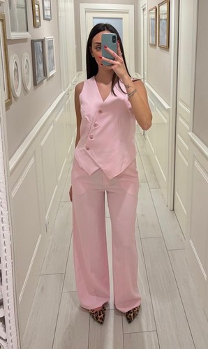 Completo donna con gilet - , rosa
