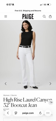 Jeans donna paige - jeans, bianco