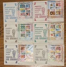 Italia 1990 - FDC Capitolium - Mondiale Calcio Italia 90 - 6 foglietti su FDC