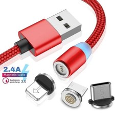CAVO DI RICARICA CELLULARE MAGNETICO TIPO TYPE C IPHONE MICRO USB CAVETTO 3 IN 1