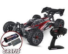 Traxxas JATO 4X4 BL-2S Buggy rosso con batteria Lipo 3000mAh in omaggio e caricabatterie USB-C