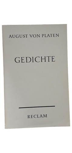 August von platen poesie - von,
