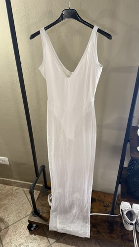 Unique abito donna maxi - donna, bianco