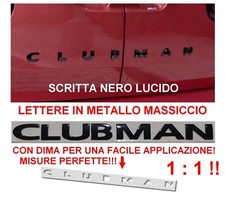 Stemma Clubman fregio Scritta per Mini Cooper ONE D SD JOHN WORKS NERO NERA Logo