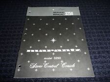 Vtg Original Marantz Service Manual Model 3250 Stereo Control Console