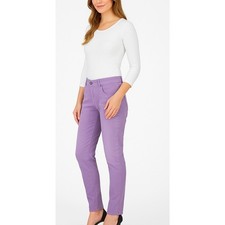 Max Mara Jeans Da Donna Lilla Taglia S In Cotone Denim Gamba Dritta Vita Bassa