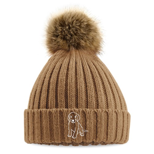 Labrador ricamato cucciolo pom