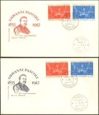 fdc roma 620406 giovanni Pascoli af bari due cover