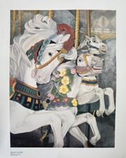 Giostra Theresa Politowicz Heires firmata limitata 450 pop art animale cavallo