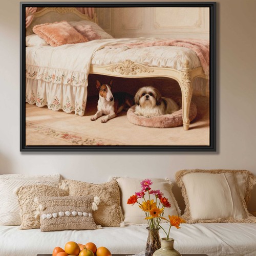 Bull terrier oil painting - bull,