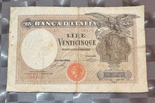 25 Lire Aquila Latina Decreto