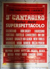 Manifesto viterbo cantagiro Celentano  backy fontana camaleonti Dik Dik Ranieri 