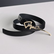 Cintura Giorgio Armani Pelle Fibbia Metallo Italia Second Hand Originale