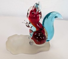 Rara statuina scoiattolo vetro