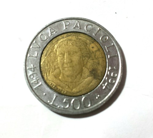 Moneta italiana 500 - 500, lire