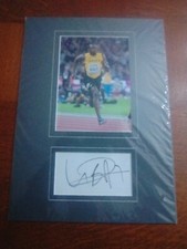 AUTOGRAPH ORIGINAL PHOTO USAIN BOLT + COA CERT.DI AUTENTICITA'