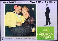 A QUALCUNO PIACE CALDO Some Like It Hot RARA FOTOBUSTA ORIGINALE 1A ED. POSTER