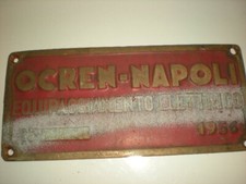 FS TARGA FERROVIARIA  IN BRONZO OCREN 1956 CM. 24x12