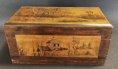 Cofanetto antico legno - cofanetto,