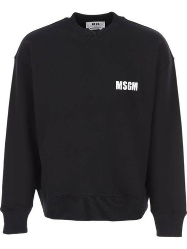 Felpa msgm bianca con logo - bianca,