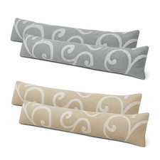 4 Pezzi Parafreddo Sottoporta Damascato Porta e Finestre 120cm Paraspifferi