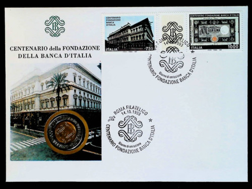 Busta moneta banca italia - banca, d'italia