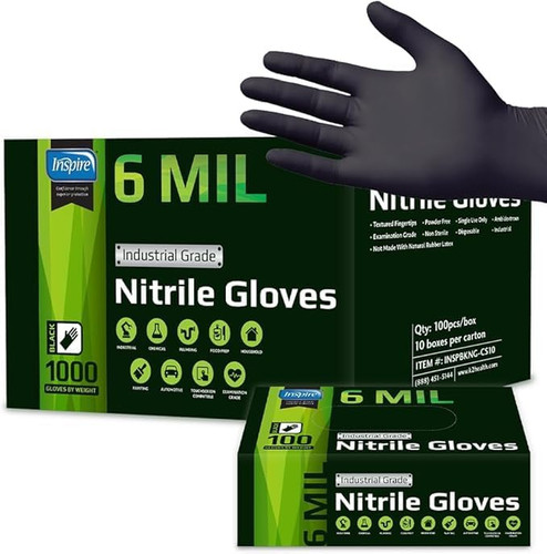 Guanti nitrile nero - guanti,