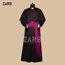 Black Cassock with Purple