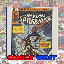 AMAZING SPIDER-MAN #210 * 9.2 (NM-) * Prima app. MADAME WEB! Edicola! 1980