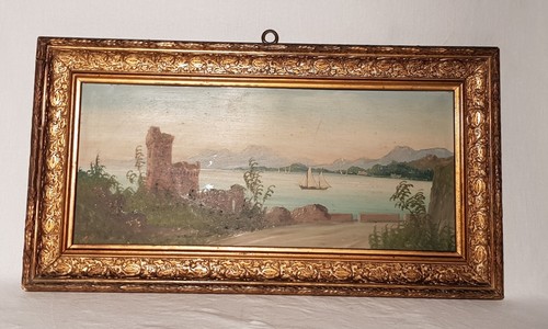 Paesaggio olio metallo - paesaggio, /