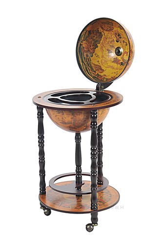 Nautical globe bar table - nautical,