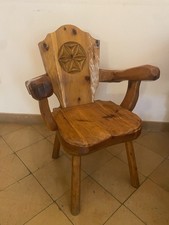 Sedia in legno di pino, stile