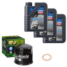 Kit filtro olio Suzuki SFV 650 A Gladius ABS WVCX1122 2010, LIQUI 10W-40 3L, HiFlo