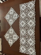 set centrini uncinetto fatti a