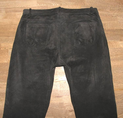Jeans pelle uomo nera - pelle,