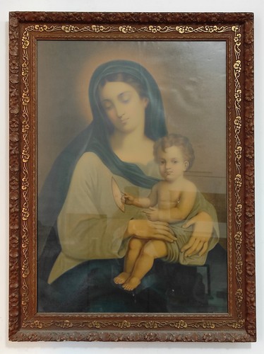 Quadro antica stampa - , madonna